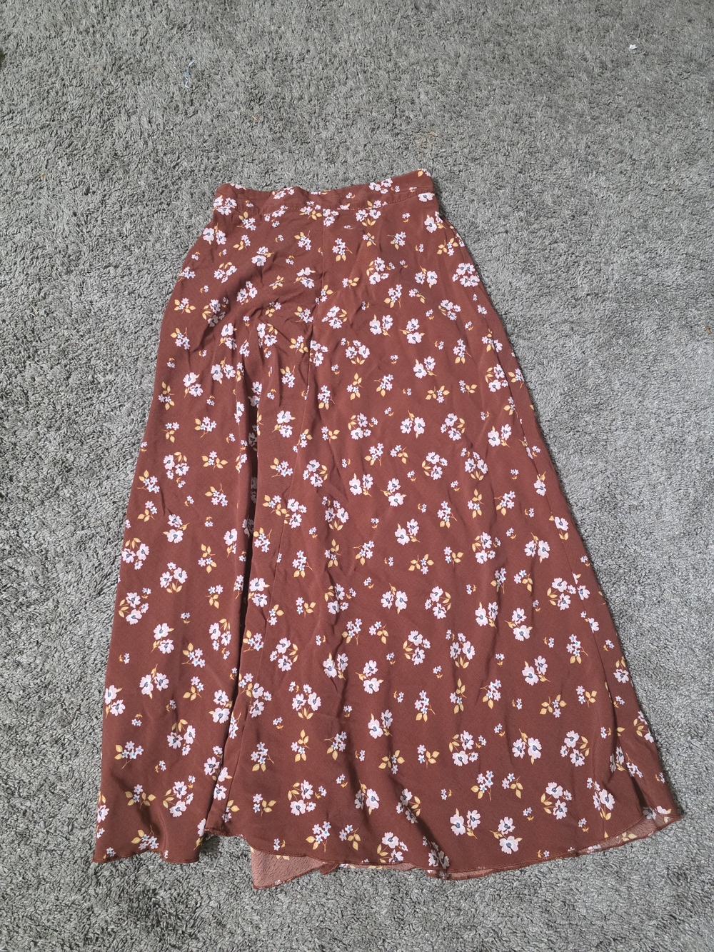 Altar'd State Rust Floral Maxi Skirt - Picture 2 of 3